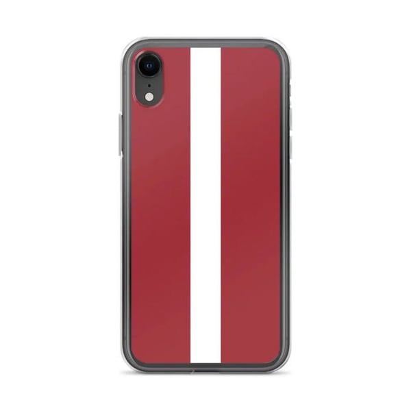 Telefonfodral – Lettlands flagga – Kompatibel med iPhone XR – Mjuk fodral – Slitstark och stötabsorberande - Silikon - Pixelforma