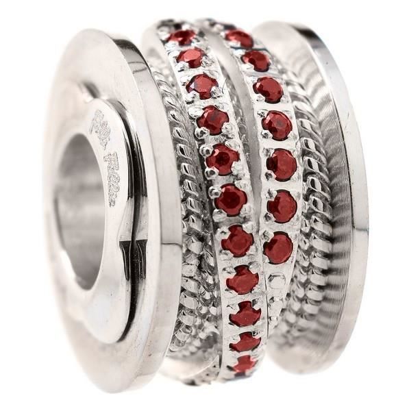 Bijoux - Folli Follie - 3P16F004R - Glaspärla - Grå - Silver 925 - 1,5 cm