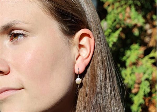 Örhängen - AGATO - AGT-E116LW-P - Sterling silver - Sötvattenpärlor - Kubiska zirkoner