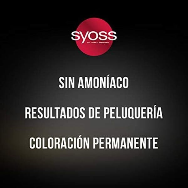 Permanent färgning - SYOSS - Oleo Intense - Intense svart - Utan ammoniak - 2 enheter