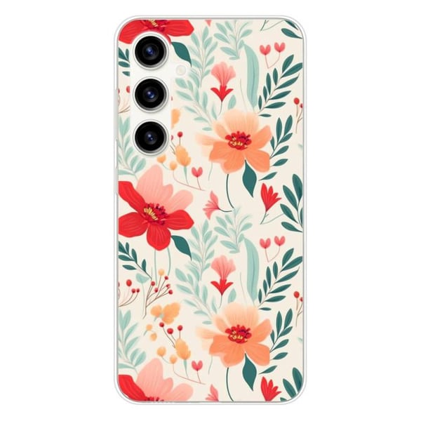 Siliconfodral med tryck kompatibel med Samsung Galaxy S23 FE Blomvägg