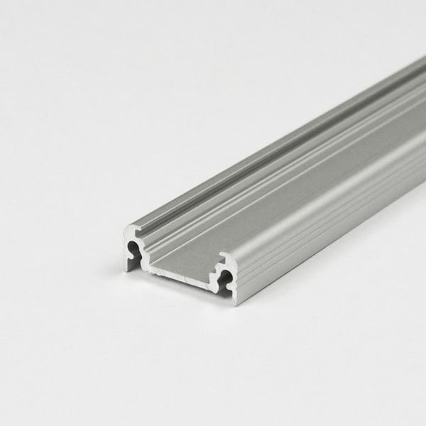 PROVISTON Profil aluminium LED 20x8x2000mm Anodiserad svart LED-belysning Indirekt belysning LED-bitar 1 styck