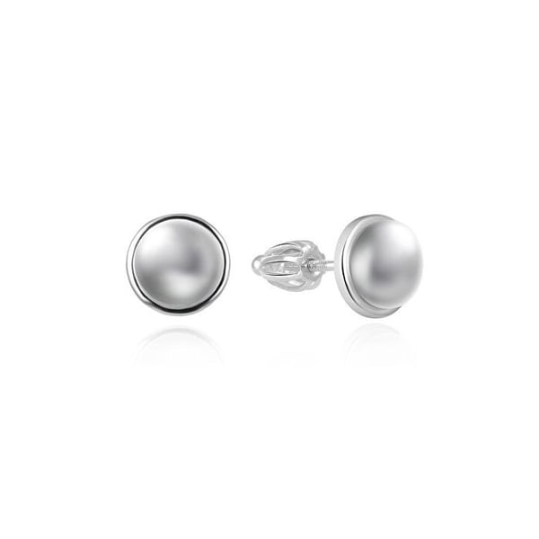Eleganta silverörhängen med äkta pärla AGT-E185S-P