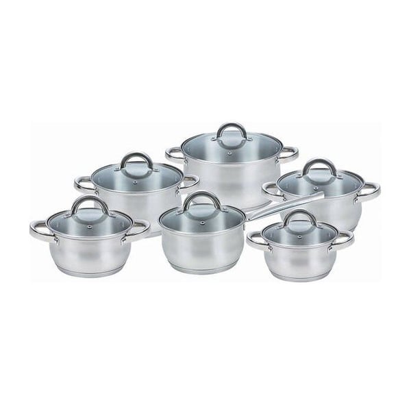 Köksset MAESTRO MR-2120-12 - 12 delar i rostfritt stål (grytor 16/18/20/24 cm)