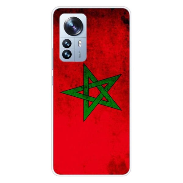 Silikonskal - Kompatibel med Xiaomi Mi 12 Pro - design med marockansk flagga