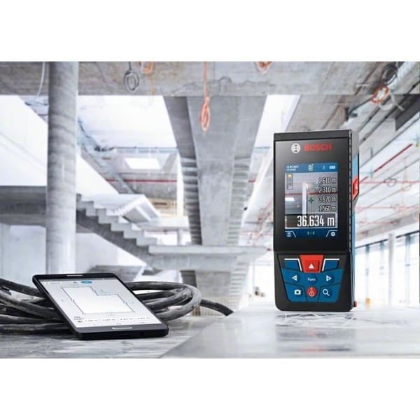 Télémètre laser Bosch Professional GLM 150-27 C (Bluetooth, rækkevidde: 0,08 – 150,00 m; mikro USB-kabel, taske) - 0601072Z00