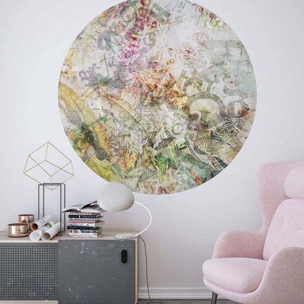 runda panorama självhäftande tapetblad flerfärgade - Ø 125 cm - 611796 runda panorama självhäftande tapetblad flerfärgade - Ø 125 cm - 611796
