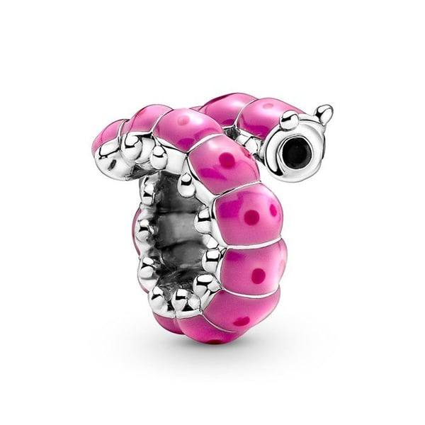 Pendentiv Kvinna - PANDORA - 790762C01 - Silver 925/1000 - Rosa Färg - Djurtema