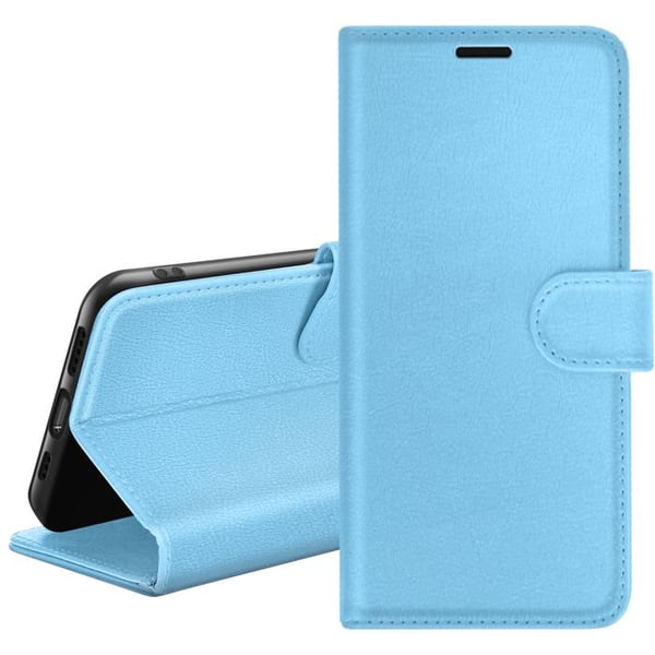 Plånboksfodral - ZANAÉ - Samsung Galaxy A06 - Ljusblå - Horisontellt ställ - Magnetisk stängning
