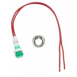 Tillbehör - Tillverkare - Grön indikatorlampa Ø 10mm - kabel - krommutter