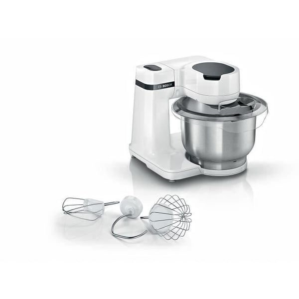 BOSCH Serie 2 MUMS2EW00 konditorrobot - 700 W - 7 hastigheder + turbo - 3,8 L røreskål i rustfrit stål - Sort og sølv