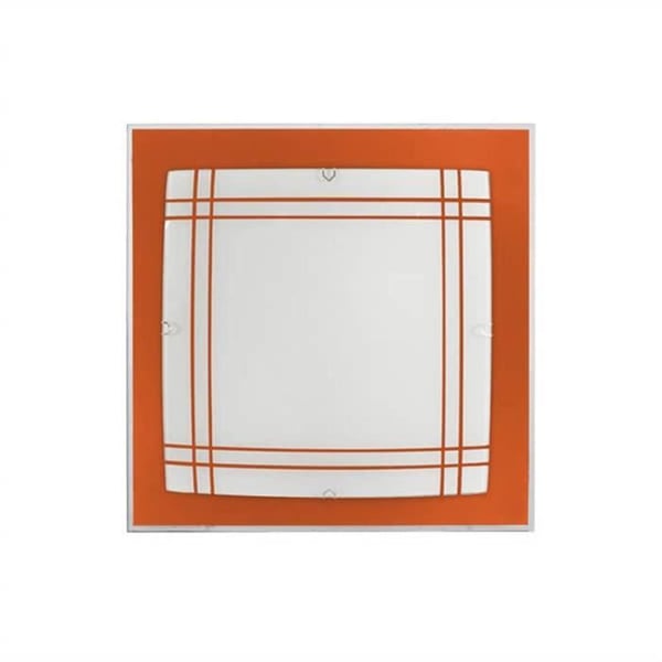 Taklampa - AMET - Orange - Dekorerat glas - 2 E27-socklar