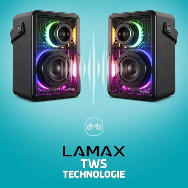 Bluetooth-högtalare - LAMAX - CyberWave1 - 50 W - Bluetooth 5.3 - IPX6