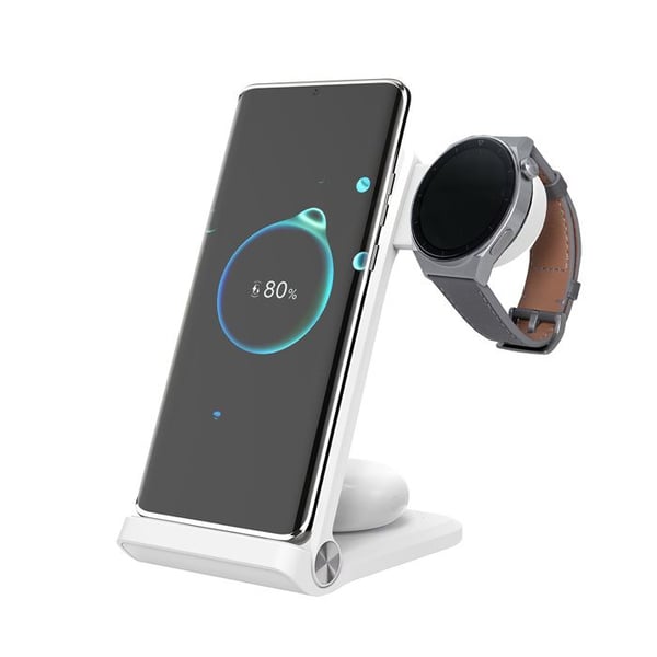 Trådlös laddare - NILLKIN - PowerTrio 3-i-1 - Kompatibel med Samsung - Färg Vit - 150g