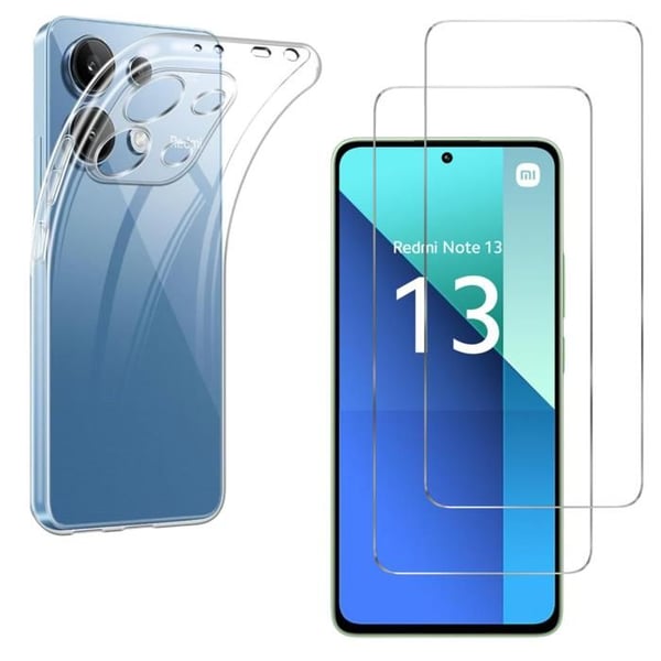 Skyddsfodral för Xiaomi Redmi Note 13 4G - Phonillico - Flexibelt - Transparent - Repbeständigt - Stötsäkert