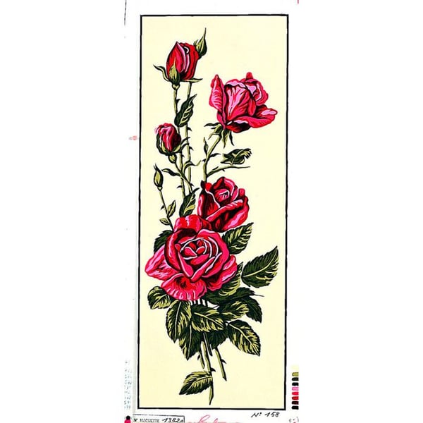 Canevas Penelope Antik Rosaröd 25x60cm