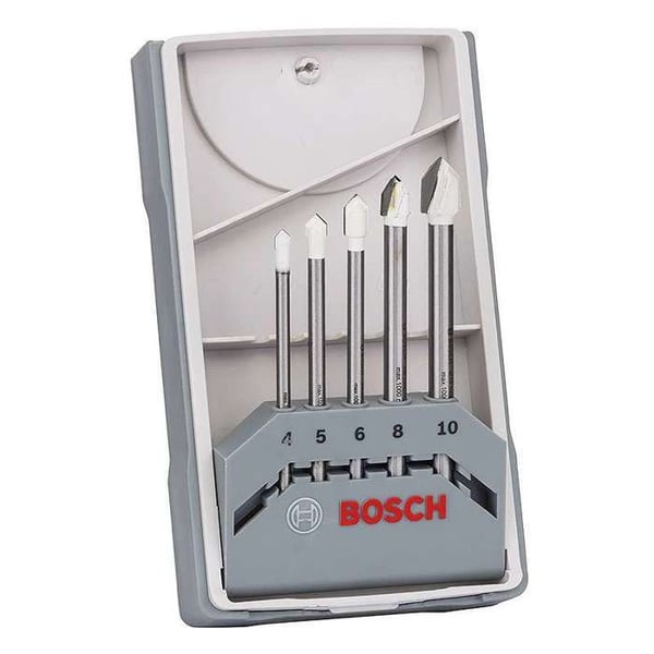 Kakelborr - BOSCH - CYL-9 - 5 delar - Hårdmetall - Förstärkt huvud