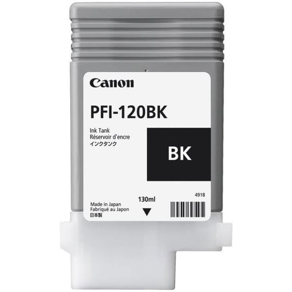 Canon PFI-120BK Musta mustepatruuna 130 ml - Mustesuihku - Canon imagePROGRAF TM-200, TM-205, TM-300, TM-305