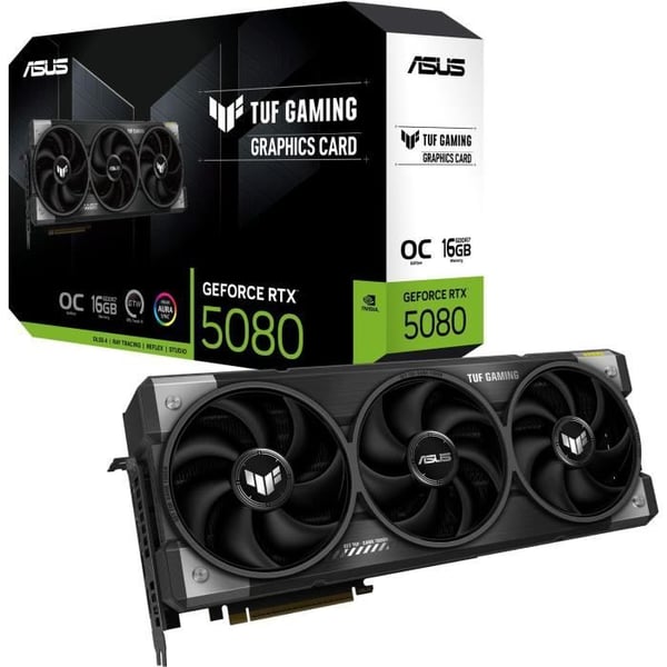 Grafikkort - ASUS - TUF-RTX5080-O16G-GAMING - GDDR7 - DLSS 4 - 16 Go