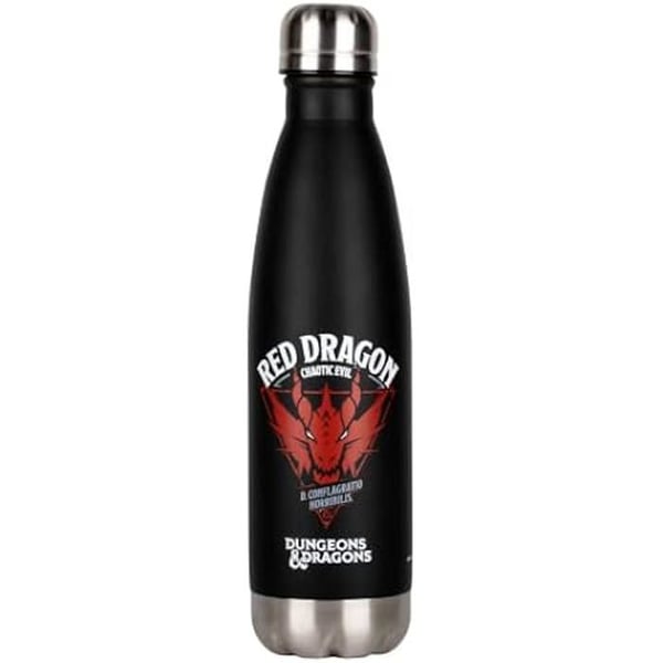 Isolerad flaska - KONIX - Dungeons & Dragons - Rostfritt stål - 500 ml - Röd drake mönster