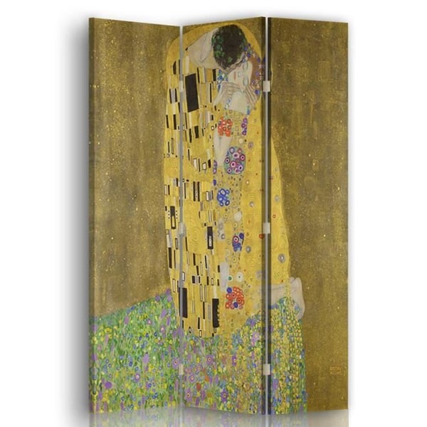 Legendarte - Skärm - Skiljevägg med recto / verso tryck Kyssen - Gustav Klimt cm. 110x150 (3x) Legendarte - Skärm - Skiljevägg med recto / verso tryck Kyssen - Gustav Klimt cm. 110x150 (3x)