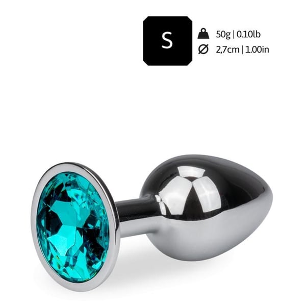 Metallisk analplugg rosabud Light - 7 färger - Turquoise