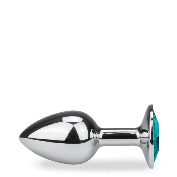 Metallisk analplugg rosabud Light - 7 färger - Turquoise