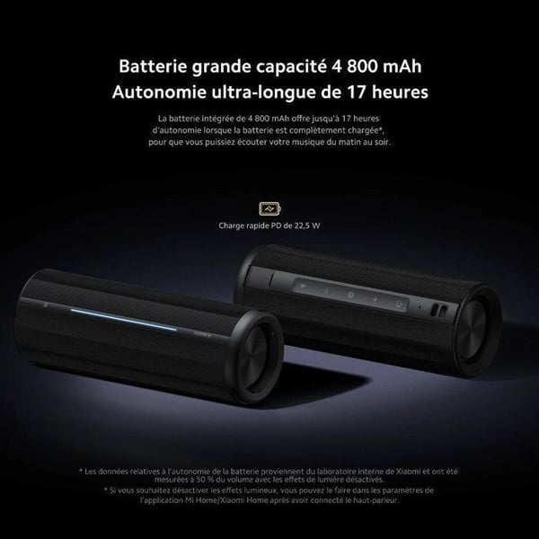 XIAOMI Bluetooth-kaiutin - Kaiutin - Äänitaso 93 dB - Harman AudioEFX - NFC/Bluetooth 5.3/LHDC 5.0/Type-C-portti