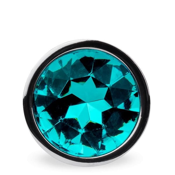 Metallisk analplugg rosabud Light - 7 färger - Turquoise