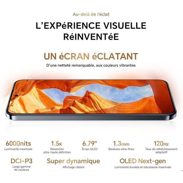 Smartphone 5G - HONOR Magic8 lite - 8Go RAM - 512Go - 7500 mAh - 108 Mpx + OIS - IP68 & IP69K - Svart - EU-version