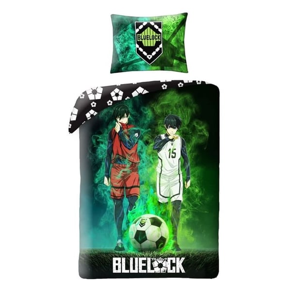 Sängtäckessäte - HALANTEX - Blue Lock - 140 x 200 cm - 70 x 90 cm - Svart