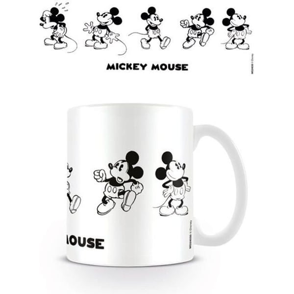 Vit mugg Mickey Mouse Vintage Disney - Mugg - Disney - Mickey & Minnie - Vit - Cylindrisk - Vuxen - Ja- USED