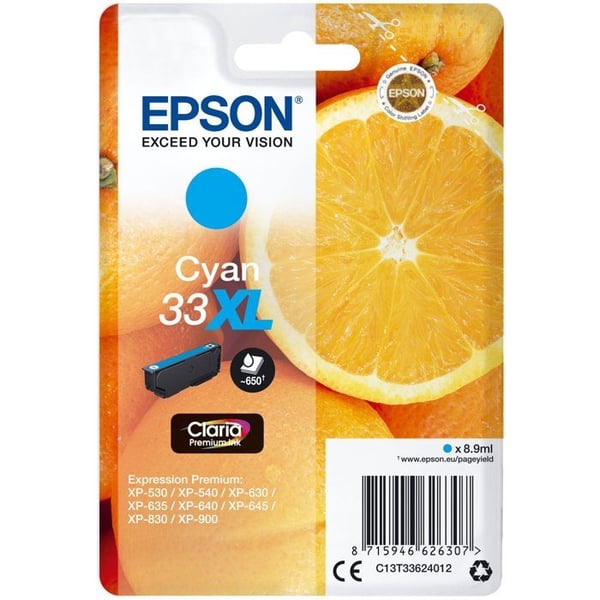 EPSON T3362 XL Cyan - Orange bläckpatron (C13T33624012)