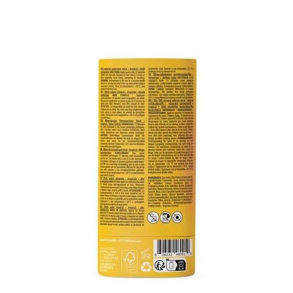 Solsticka - ATTITUDE - SPF 30 - 60 g - UVA/UVB-skydd - Ekologisk