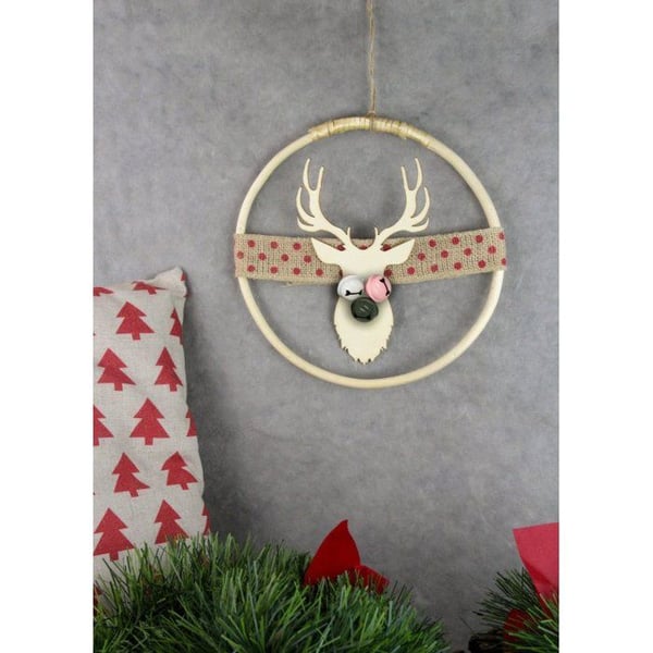 MégaCréa DIY - Rottinkrets 25 cm Väggdekoration Drömfångare