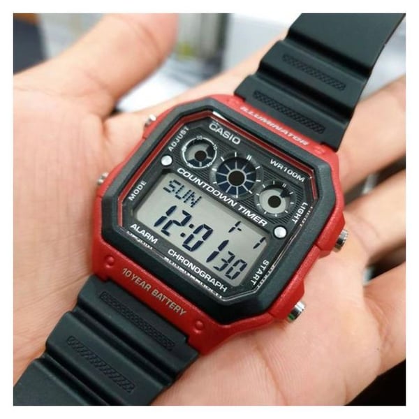 Casio AE 1300WH 2AVDF Sport Digital Ur Rød Kasse
