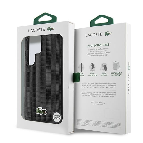 Magnetiskt skal - SAMSUNG - Galaxy S25 Ultra - Piqué Lacoste - Säker magnetisk fäste - Kompatibel med trådlös laddning