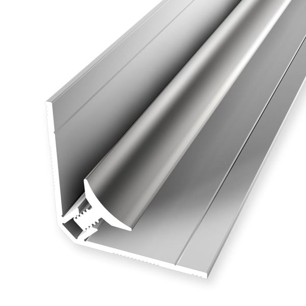 Väggprofil 30 x 30 x 2600 mm H kant 3 - 5 mm klipp i aluminium slät innervinkel Küberit