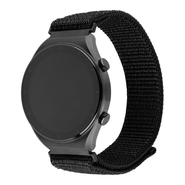 Sportarmband - FIXERAD - Nylon - Kompatibel med Samsung Galaxy Watch 4/5/Active 2 - Svart - 42/43 mm