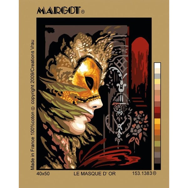 Canevas Pénélope Antique Masken av guld 40X50cm