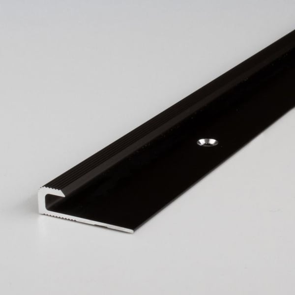 Profil av anodiserad aluminium, mörkbrons, l 30 mm, H 5 mm, genomborrad, L 2700 mm