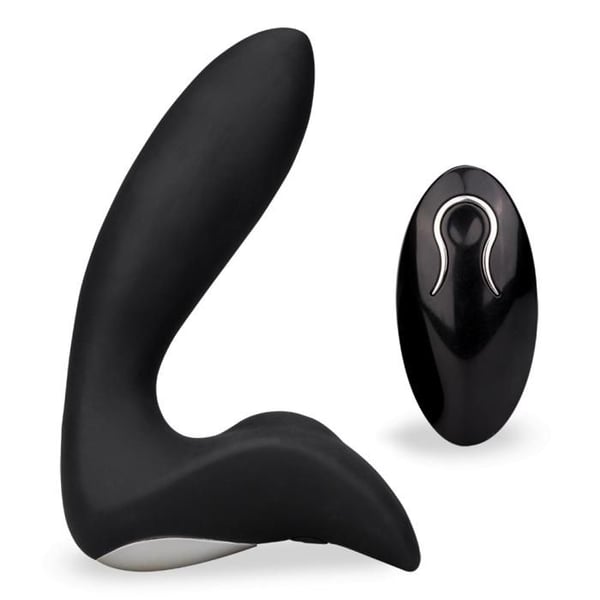 Anal vibrator Prostatastimulator med fjärrkontroll 12 lägen - Svart