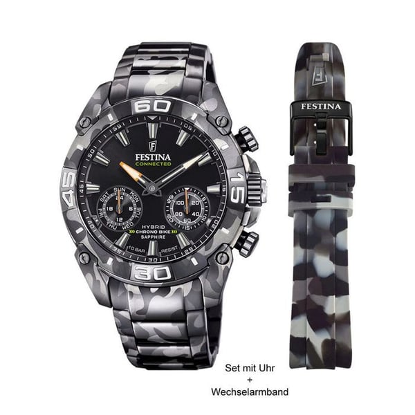 Klocka - Festina - F20545/1 - Hybrid Chrono - Safirglas - 45,5 mm - Rostfritt stål