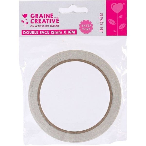 Graine Créative - Extra stark dubbelhäftande tejp 12mm x 16 m