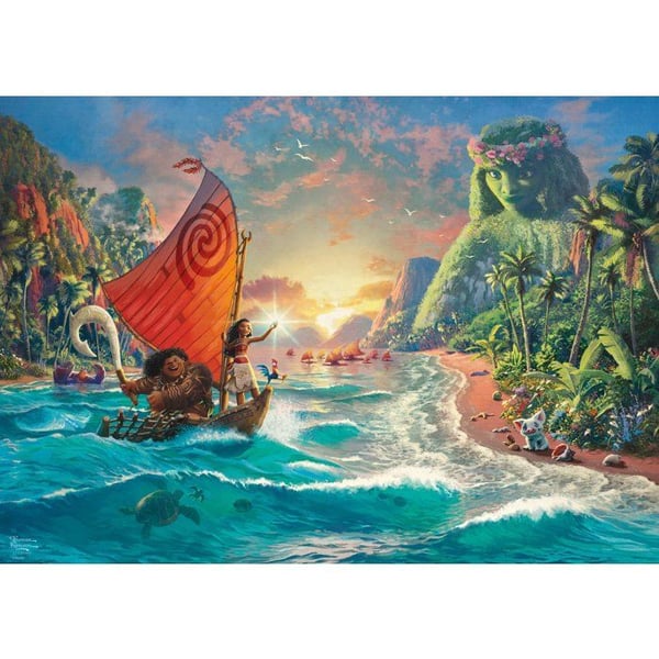Pussel för vuxna - SCHMIDT SPIELE - Vaiana, Moana - Disney Kinkade - 58030 - 1000 bitar