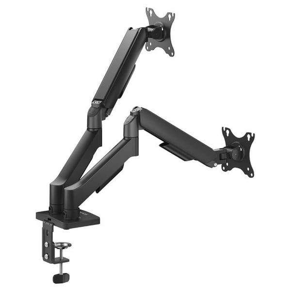 Skrivebordsstøtte - SAVIO - SAVUM-04 - Dobbelt skærm 17-32'' - Belastning 9kg pr. skærm - Fjedermekanisme