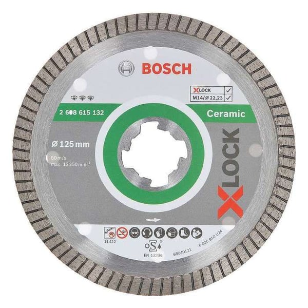 Diamantklinga - BOSCH - X-LOCK 125mm - Bäst för keramik - Turbo - ExtraClean