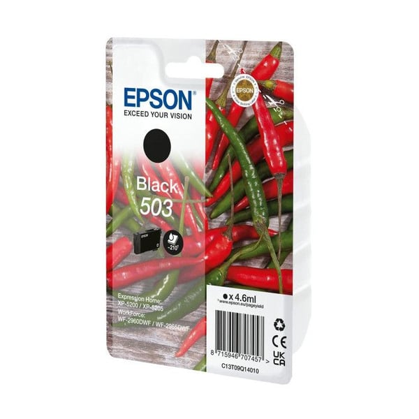 Tintenpatron - EPSON - INK-503 - 4,6 ml - Sort - Kompatibel blækstråle