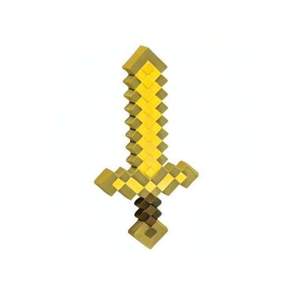 Minecraft plastsvärd - JAKKS PACIFIC - Replika av guldsvärdet - Licensierad Minecraft - Plast - 50 x 30 x 2 cm