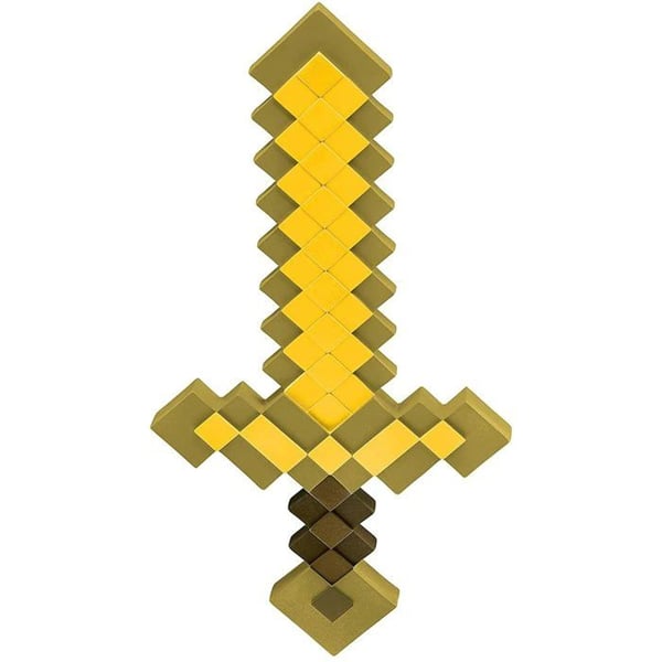 Minecraft plastsvärd - JAKKS PACIFIC - Replika av guldsvärdet - Licensierad Minecraft - Plast - 50 x 30 x 2 cm